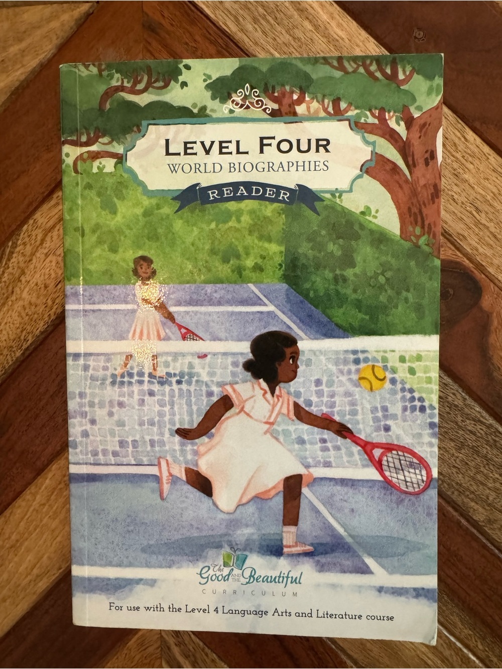 Level Four World Biographies Reader - White & Green Illustrated Cover